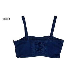 DENIM BRALETTE CROP TOP · SIZE M · FOREVER 21